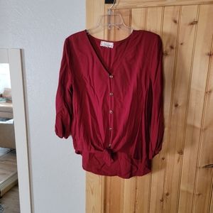 Burgundy shirt